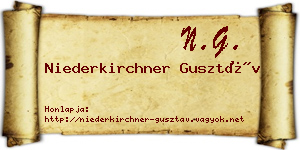 Niederkirchner Gusztáv névjegykártya