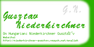 gusztav niederkirchner business card